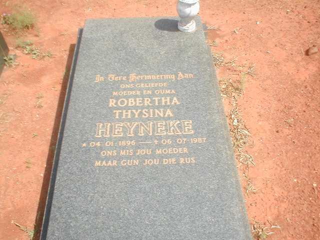 HEYNEKE Roberta Thysina 1896-1987