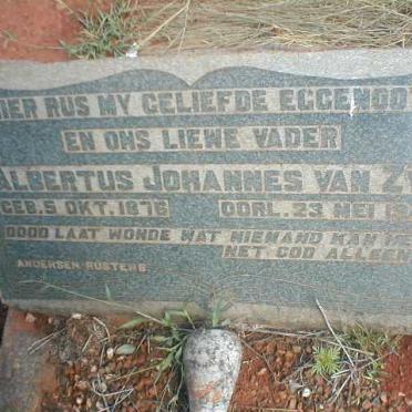 ZYL Albertus Johannes, van 1876-1947