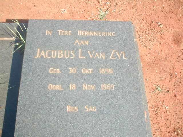 ZYL Jacobus L., van 1896-1969