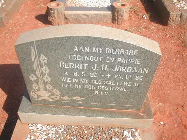 JORDAAN Gerrit J.D. 1932-1966