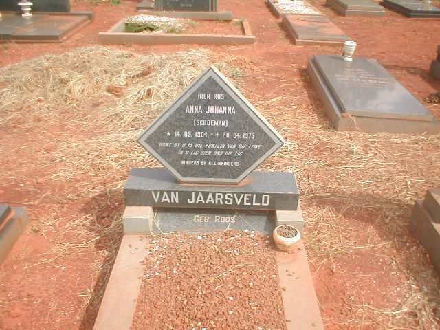 JAARSVELD Anna Johanna, van geb. ROOS 1904-1975