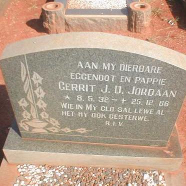 JORDAAN Gerrit J.D. 1932-1966