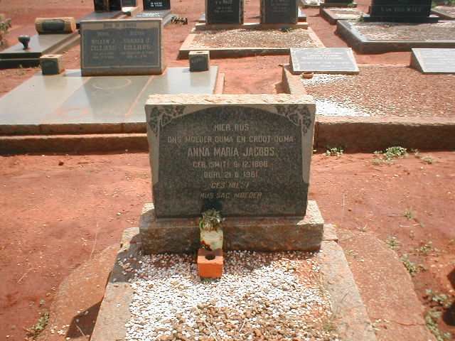 JACOBS Anna Maria nee SMIT 1888-1961
