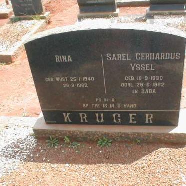 KRUGER Sarel Gerhardus Yssel 1930-1962 &amp; Rina 1940-1962