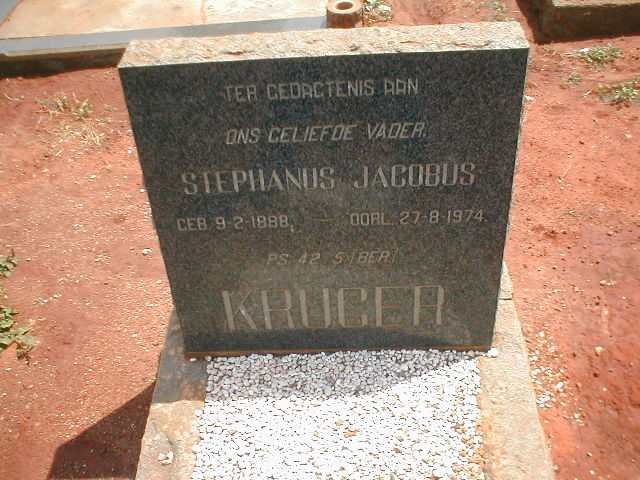 KRUGER Stephanus Jacobus 1888-1974