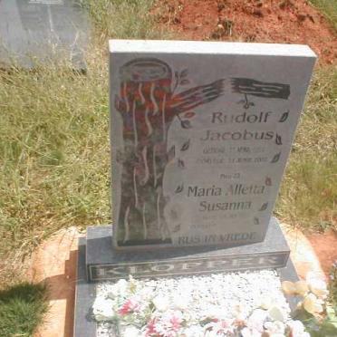 KLOPPER Rudolf Jacobus 192?-2002 &amp; Maria Alletta Susanna