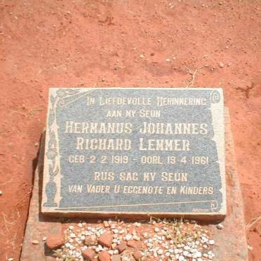 LEMMER Hermanus Johannes Richard 1919-1961