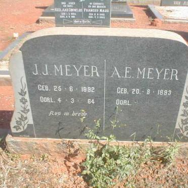 MEYER J.J. 1892-1964 &amp; A. E. 1893-