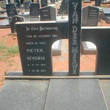 MERWE Pieter Hendrik, van der 1941 - 1987