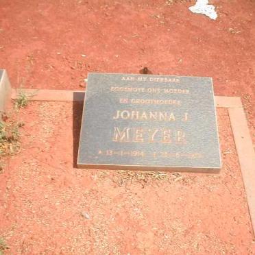 MEYER Johanna J. 1914-1979