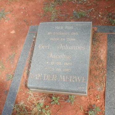 MERWE Gert Johannes Jacobus, van der 1920-1987
