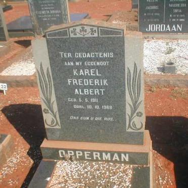 OPPERMAN Karel Frederik Albert 1911-1968