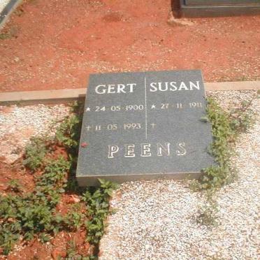 PEENS Gert 1900-1993 &amp; Susan 1911-