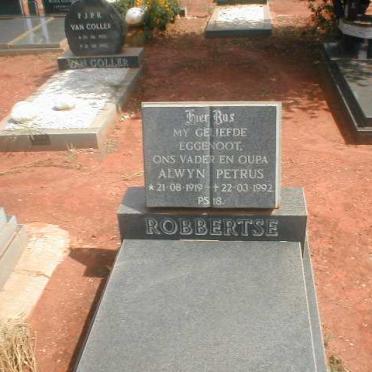 ROBBERTSE Alwyn Petrus 1919-1992