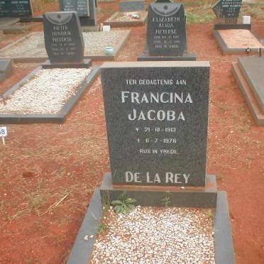 REY Francina Jacoba, de la 1913-1976