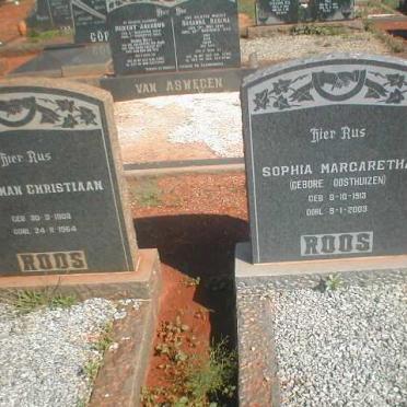 ROOS Tielman Christiaan 1903-1964 &amp; Sophia Margaretha OOSTHUIZEN 1913-2003