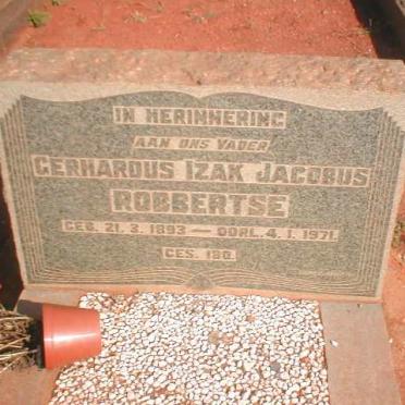 ROBBERTSE Gerhardus Izak Jacobus 1893-1971