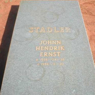 STADLER Johnn Hendrik Ernst 1938-1989
