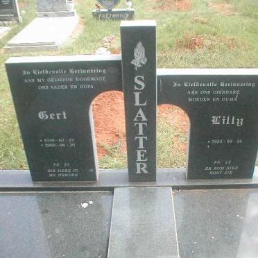 SLATTER Gert 1930-2000 &amp; Lilly 1935-