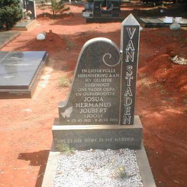 STADEN Josua Hermanus Joubert, van 1921-1994