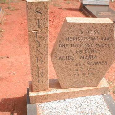 STEYNBERG Alice Maria geb. SKINNER 1895-1981
