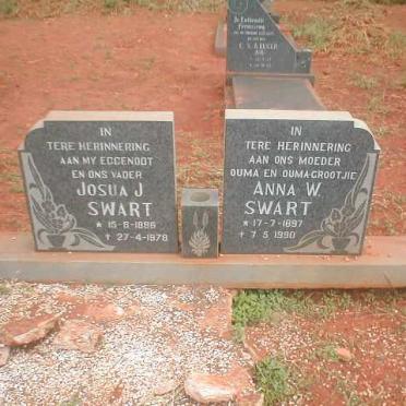 SWART Josua J. 1886-1978 &amp; Anna W. 1897-1990