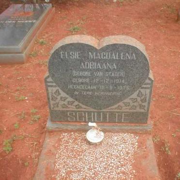 SCHUTTE Elsie Magdalena Adriaana geb. VAN STADEN 1914-1975