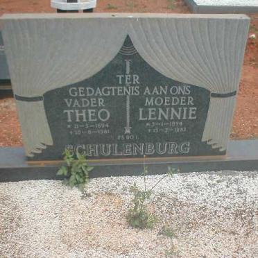 SCHULENBURG Theo 1894-1981 &amp; Lennie 1894-1982