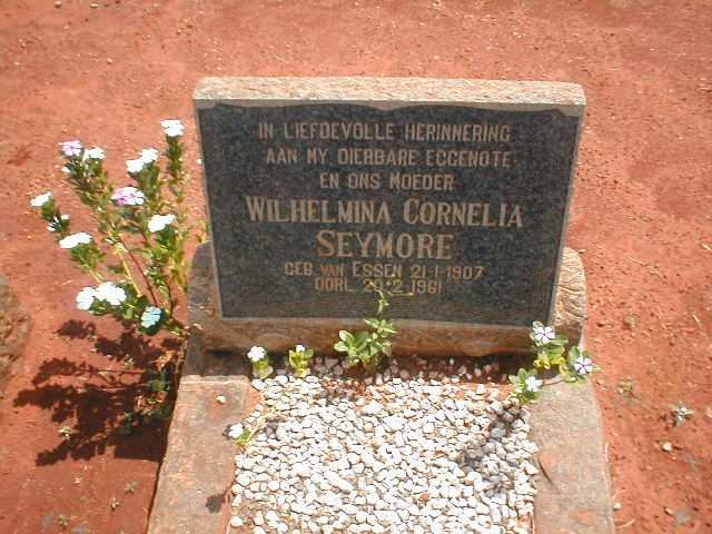 SEYMORE Wilhelmina Cornelia nee VAN ESSEN 1907-1961