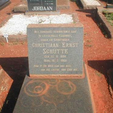 SCHUTTE Christiaan Ernst 1894-1968