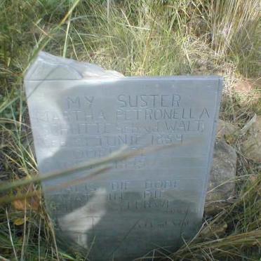 SCHUTTE Martha Petronella nee V.D. WALT 1859-1875