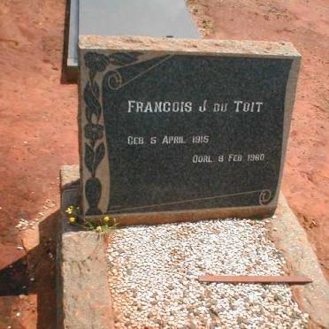 TOIT Francois J., du 1915-1960