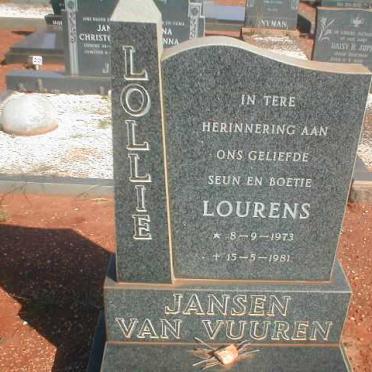 VUUREN Lourens, Jansen van 1973-1981
