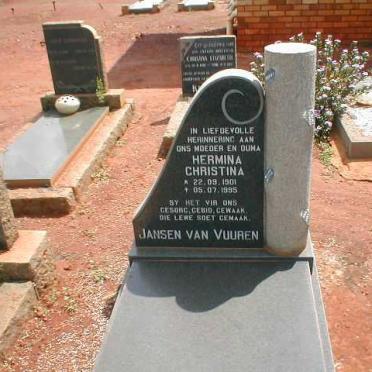 VUUREN Hermina Christina, Jansen van 1901-1995