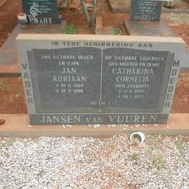 VUUREN Jan Adriaan, Jansen van 1904-1988 &amp; Catharina Cornelia JOUBERT 1907-1977