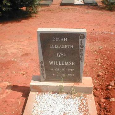 WILLEMSE Dinah Elizabeth 1919-1997