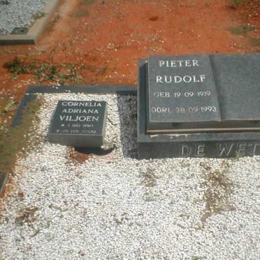 WET Pieter Rudolf, de 1919 - 1993, VILJOEN Cornelia Adriana - 2000