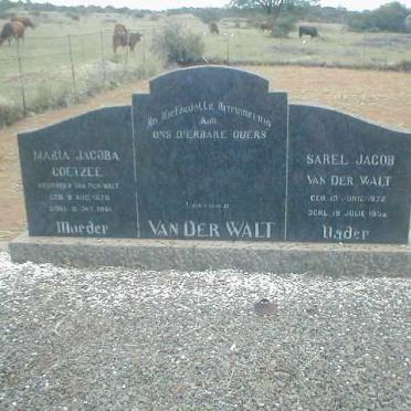 WALT Sarel Jacob, van der 1872 - 1952 &amp; Maria Jacoba COETZEE 1878 - 1961