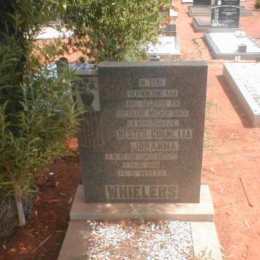 WHIELERS Hester Cornelia Johanna nee ENGELBRECHT 1906 - 1988