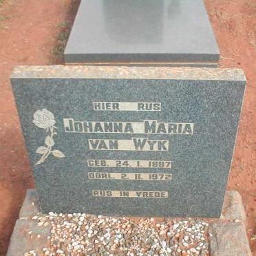 WYK Johanna Maria, van 1887-1972