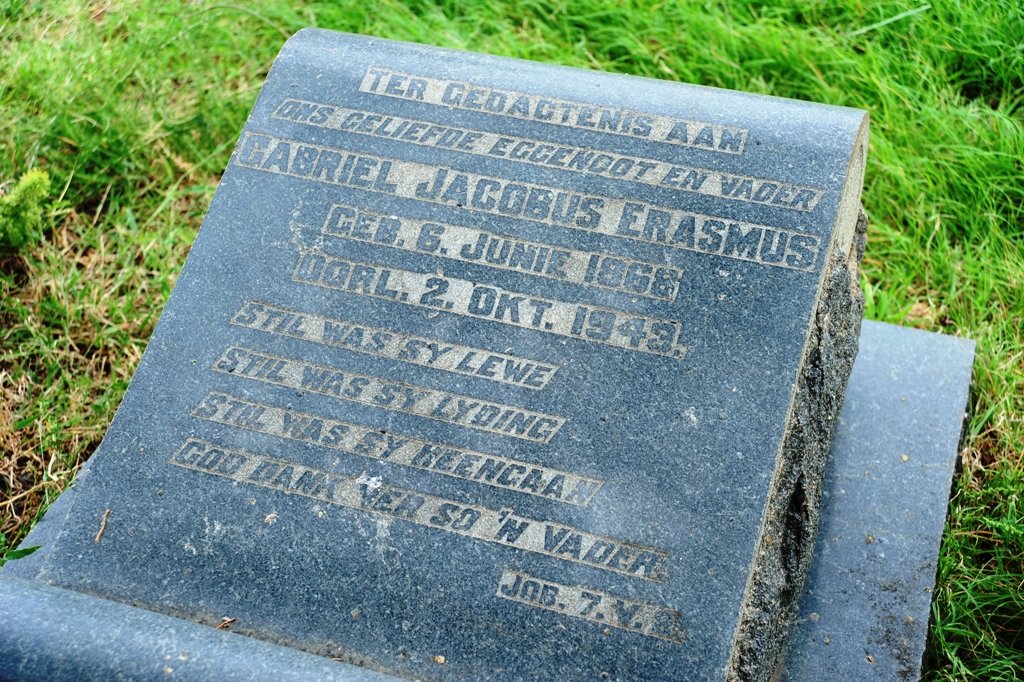 ERASMUS Gabriel Jacobus 1868-1943
