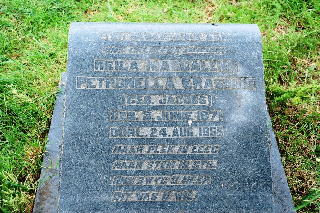 ERASMUS Heila Magdalena Petronella nee JACOBS 1871-1958