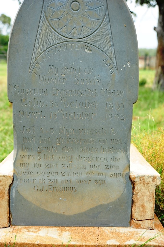 ERASMUS Susara Susanna nee CLAASE 1837-1902