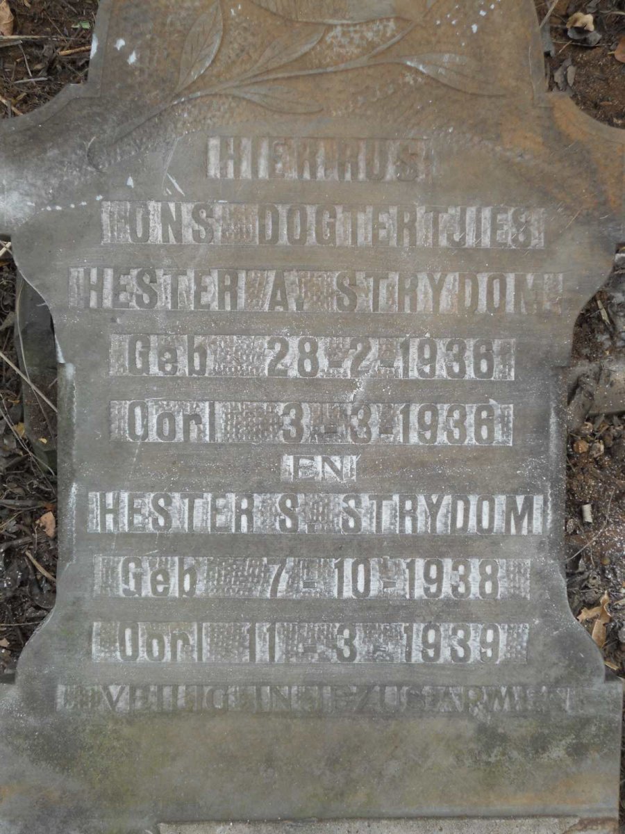 STRYDOM Hester A. 1936-1936 :: STRYDOM Hester S. 1938-1939