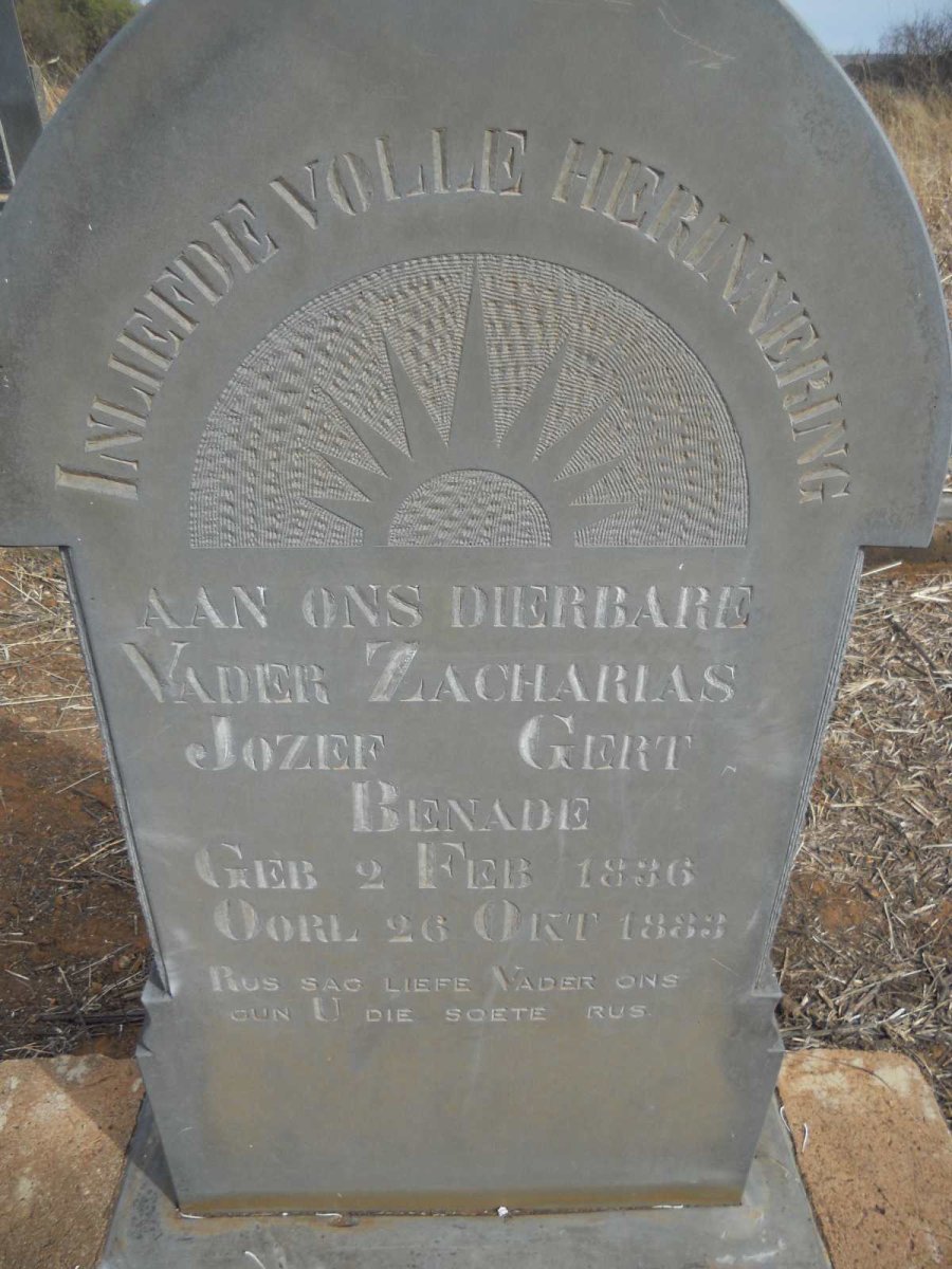 BENADE Zacharias Jozef Gert 1836-1883