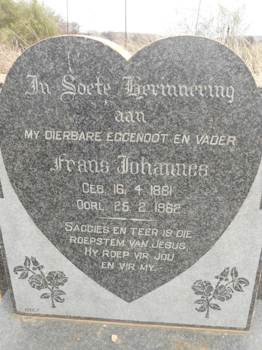 CRONJE Frans Johannes 1881-1962