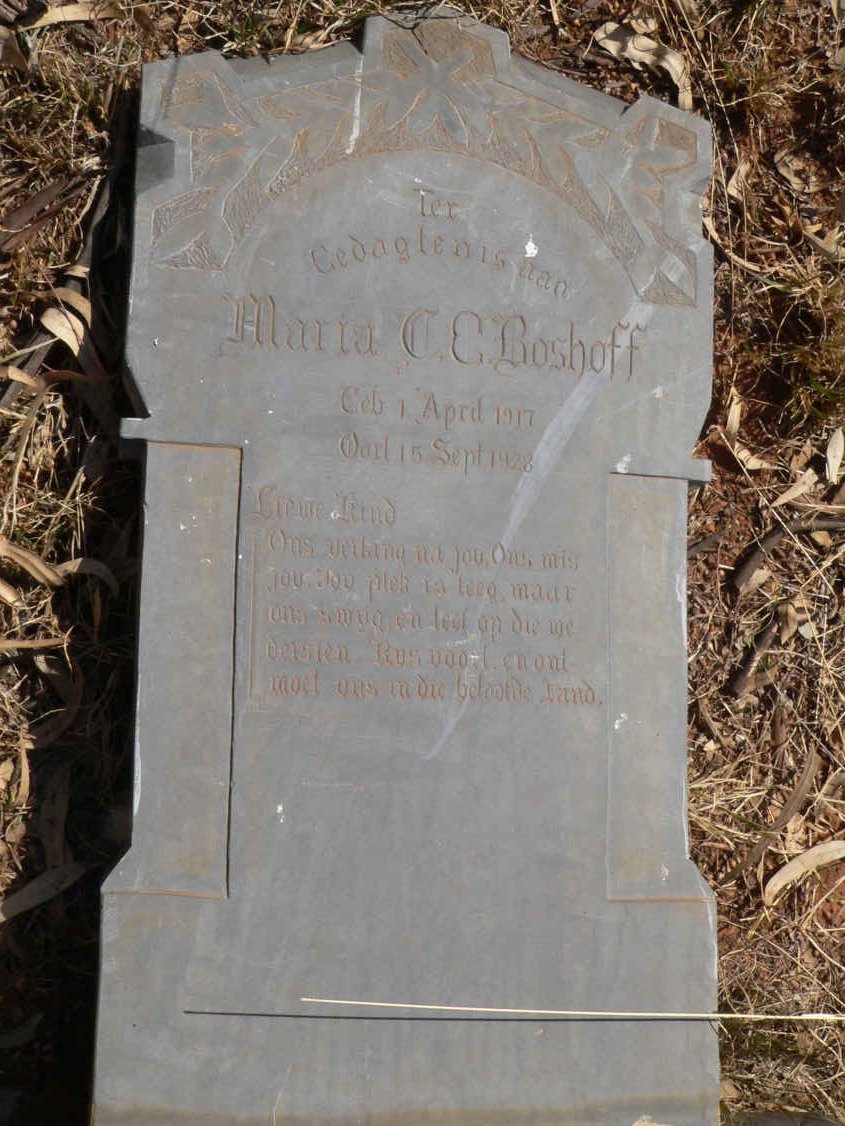BOSHOFF Maria C.G. 1917-1928