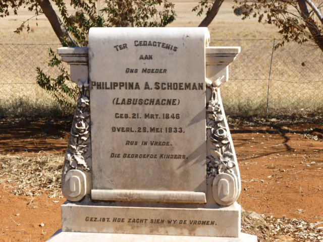 SCHOEMAN Philippina A. nee LABUSCHAGNE 1846-1933