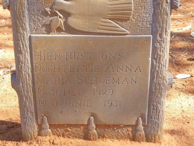 SCHOEMAN Anna Maria 1929-1931