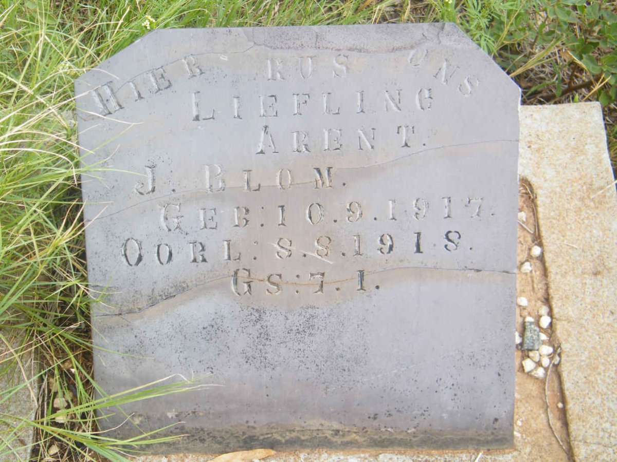 BLOM Arent J. 1917-1918